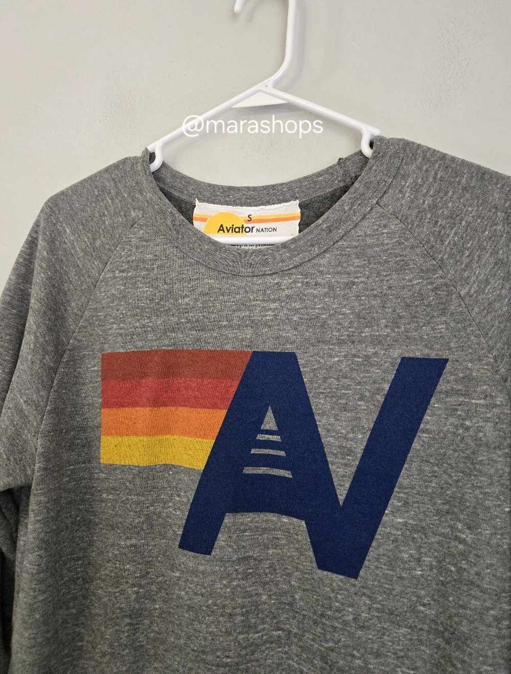 Aviator Nation Logo Sweatshirt Heather Grey - Picture 3 of 7